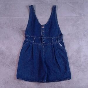 Vintage 90s DENIM SHORT OVERALLS SHORTALLS